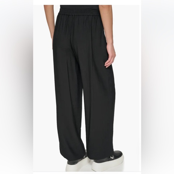 DKNY Black Wide Leg Drawstring Pants Size m - Picture 4 of 12